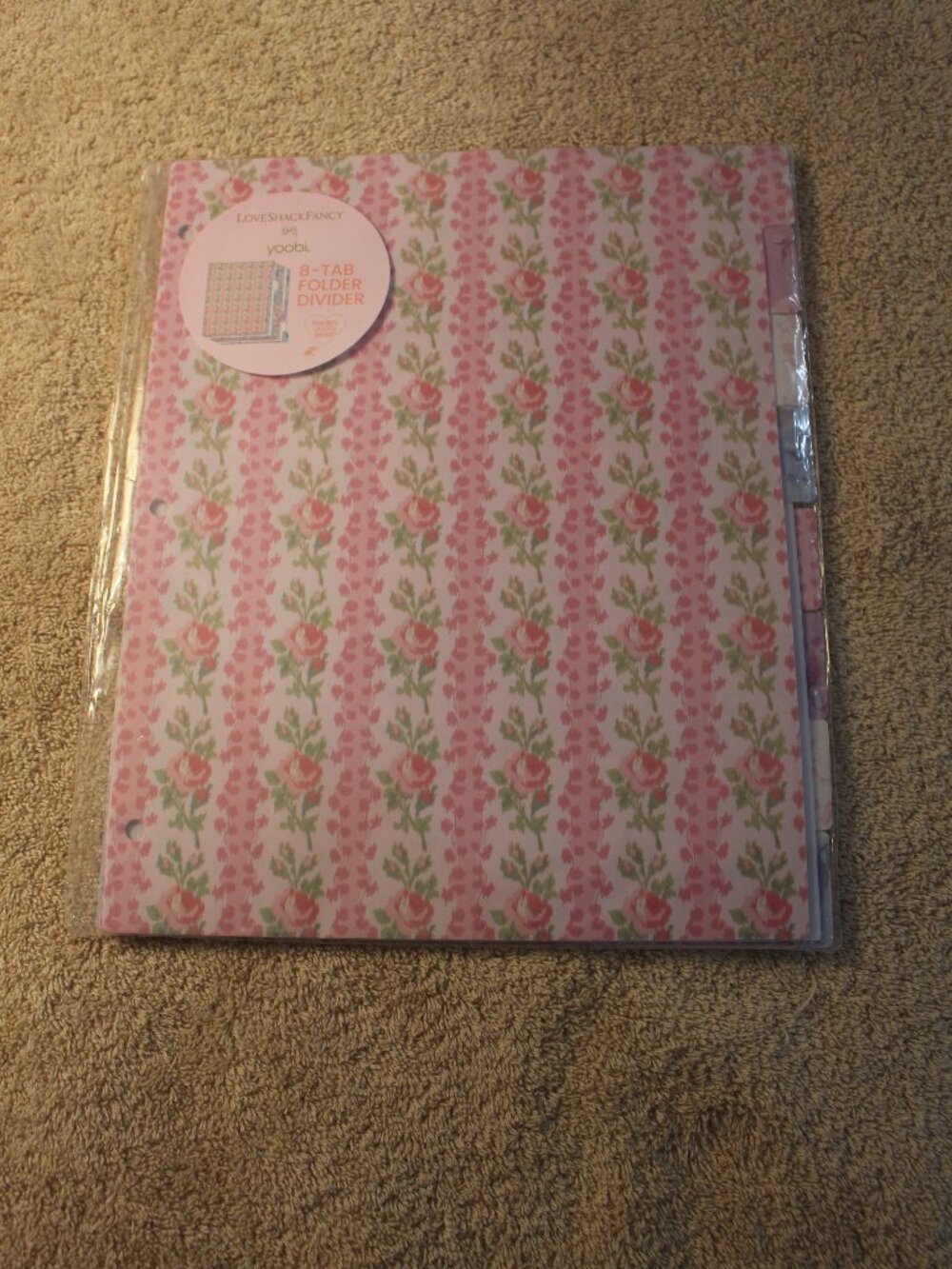 LoveShackFancy × Yoobi pink floral dividers